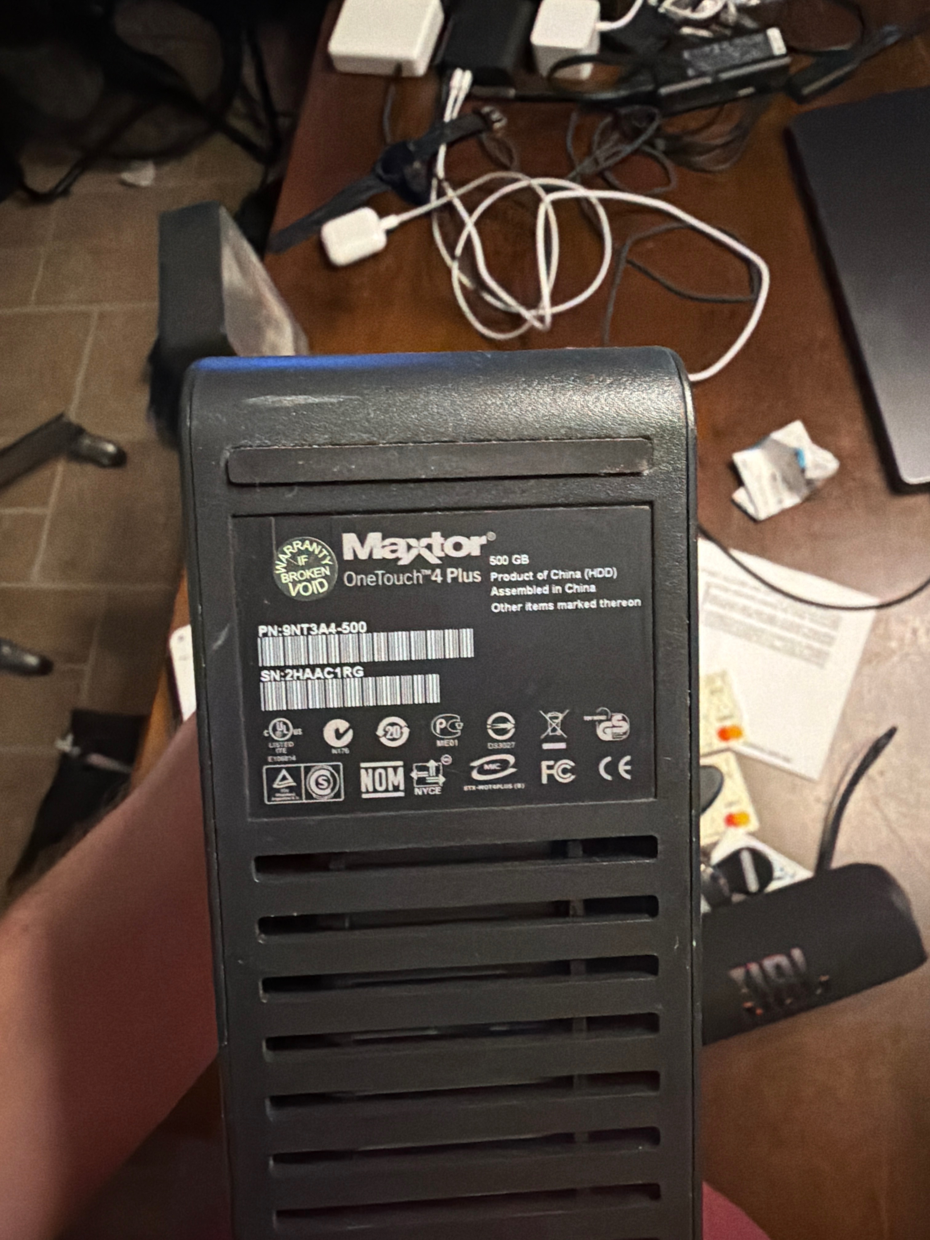 Back of Maxtor